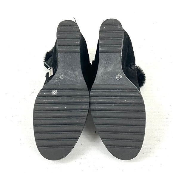 Aquatalia Carlotta Faux-Fur Lined Suede Wedge Ankle Boots - Size 11 - Picture 13 of 13